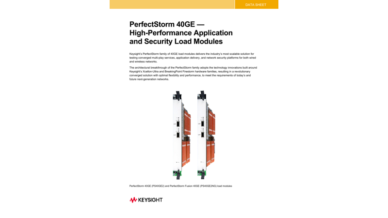 PerfectStorm 40GE, High-Performance Application and Security Load Modules